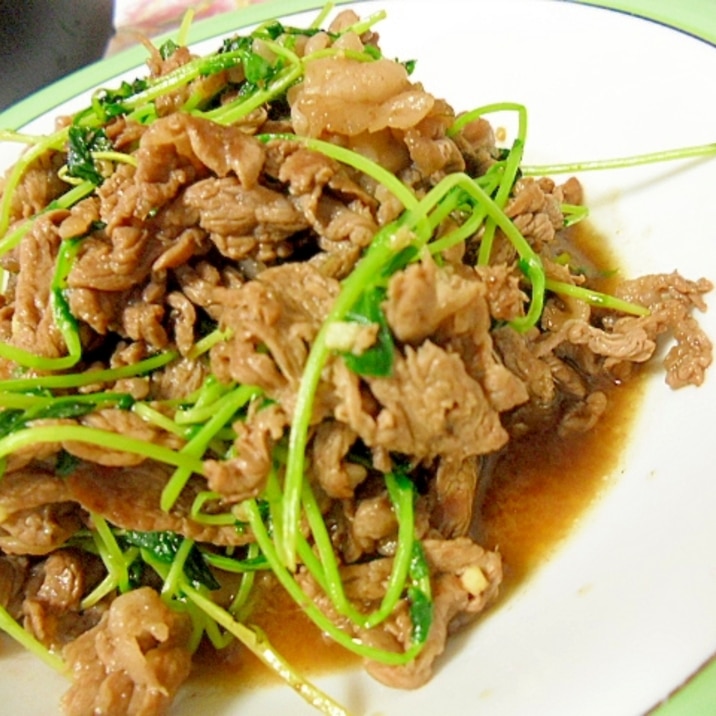 牛肉と豆苗のオイスターソース炒め レシピ 作り方 By ミスチバス 楽天レシピ 牛肉と豆苗のオイスターソース炒め レシピ 作り方 By ミスチバス 楽天レシピ